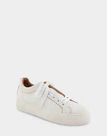 Bo Sneaker | White Crackled Leather
