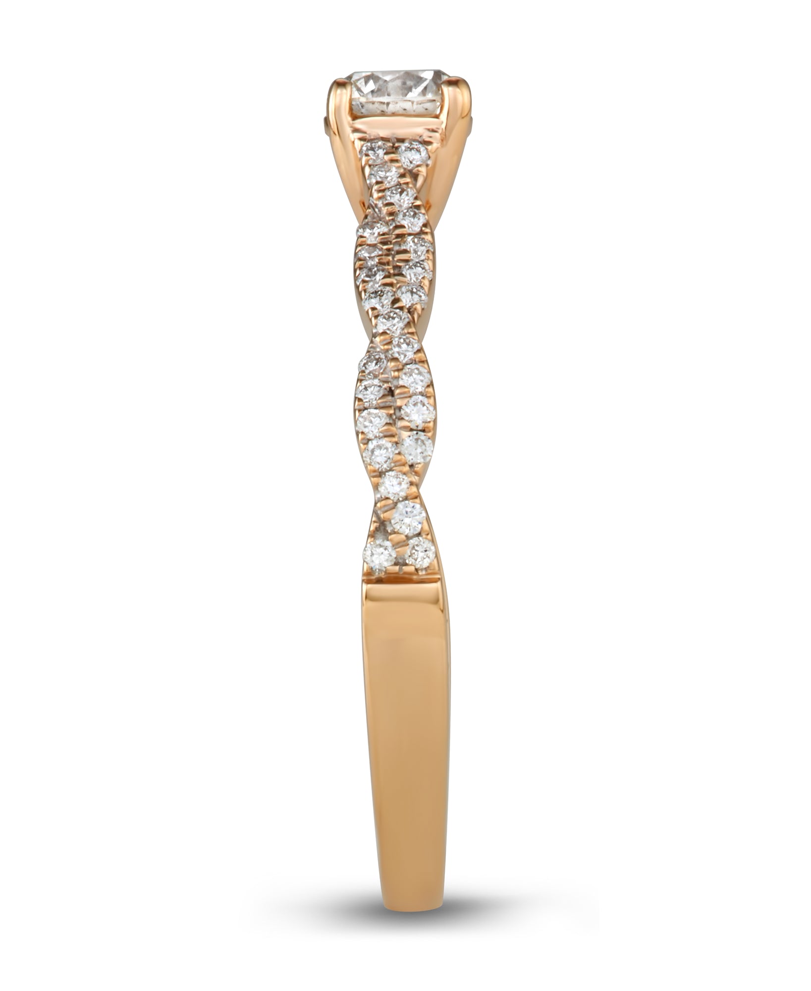 0.50 CT Round Natural Diamond | Engagement Ring | 14K Rose Gold | H Color | I-I1 Clarity