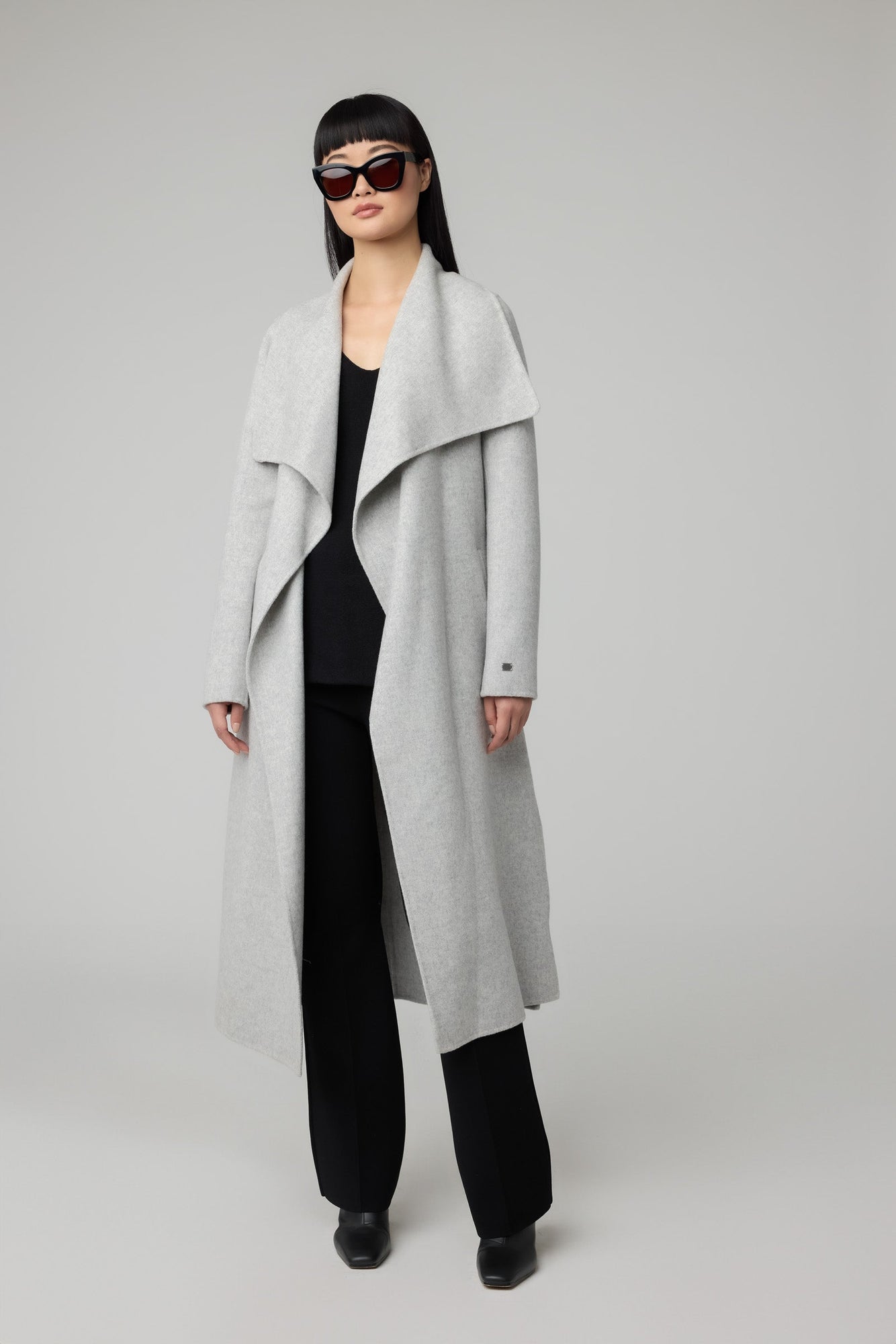 Britta Straight-Fit Wool Coat | Stone