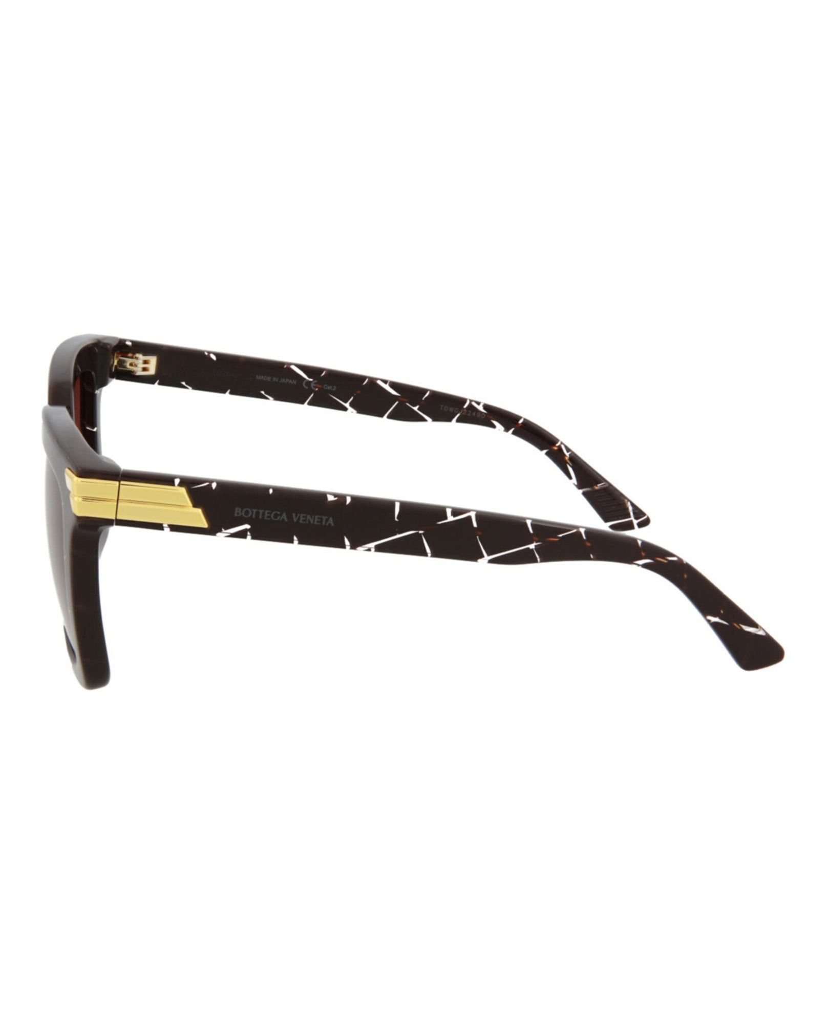 Bottega Veneta | Women | Rectangle Acetate Sunglasses | Burgundy