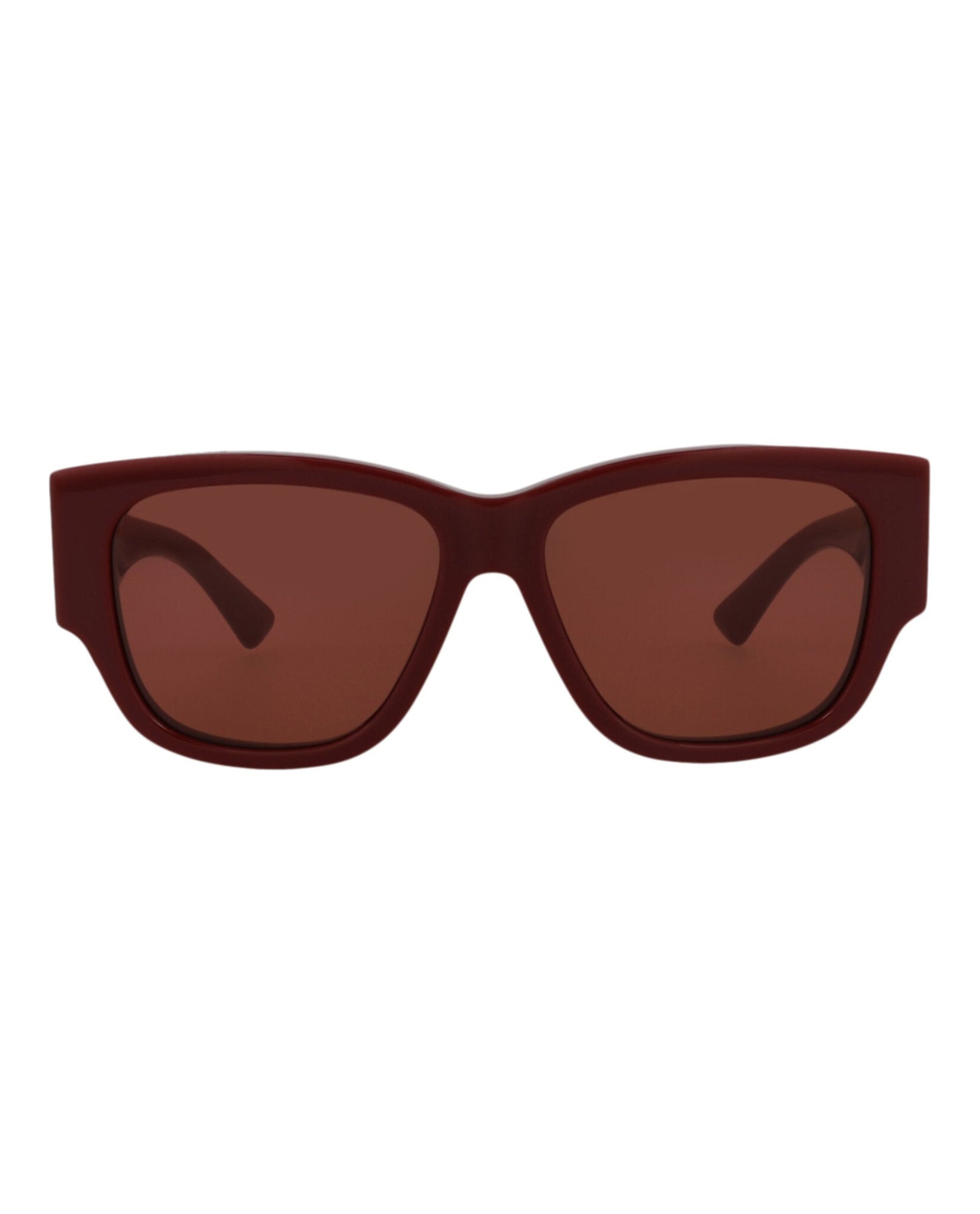 Bottega Veneta | Women | Square Acetate Sunglasses | Burgundy