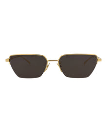 Bottega Veneta | Unisex | Square Metal Sunglasses | Gold