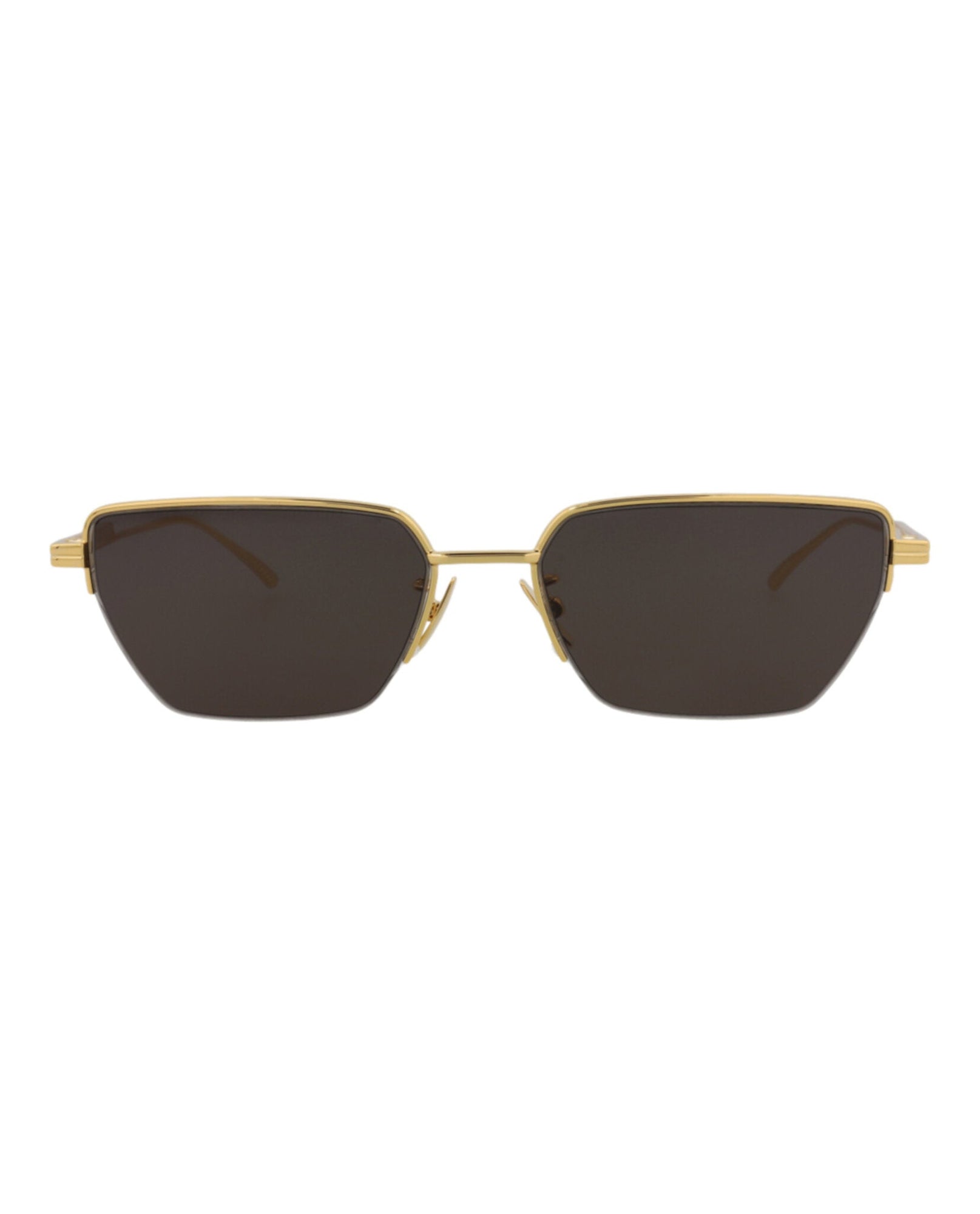 Bottega Veneta | Unisex | Square Metal Sunglasses | Gold