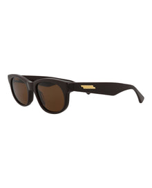 Bottega Veneta | Unisex | Round Acetate Sunglasses | Brown