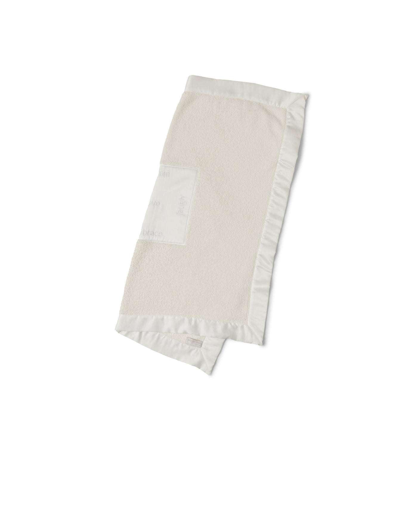 Baby | CozychicSatin Trim Receiving Blanket 30" X 30" | Cream