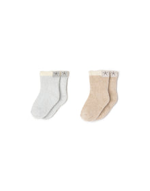 Baby | Cozychic Ultra Lite Bee Sock Set | Stone-Blue