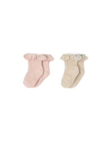 Baby | Cozychic Ultra Lite Butterfly Sock Set | Stone-Dusty Rose