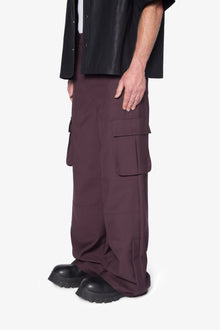Baggy Cargo Trouser Pants | Burgundy