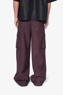 Baggy Cargo Trouser Pants | Burgundy