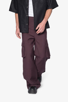 Baggy Cargo Trouser Pants | Burgundy