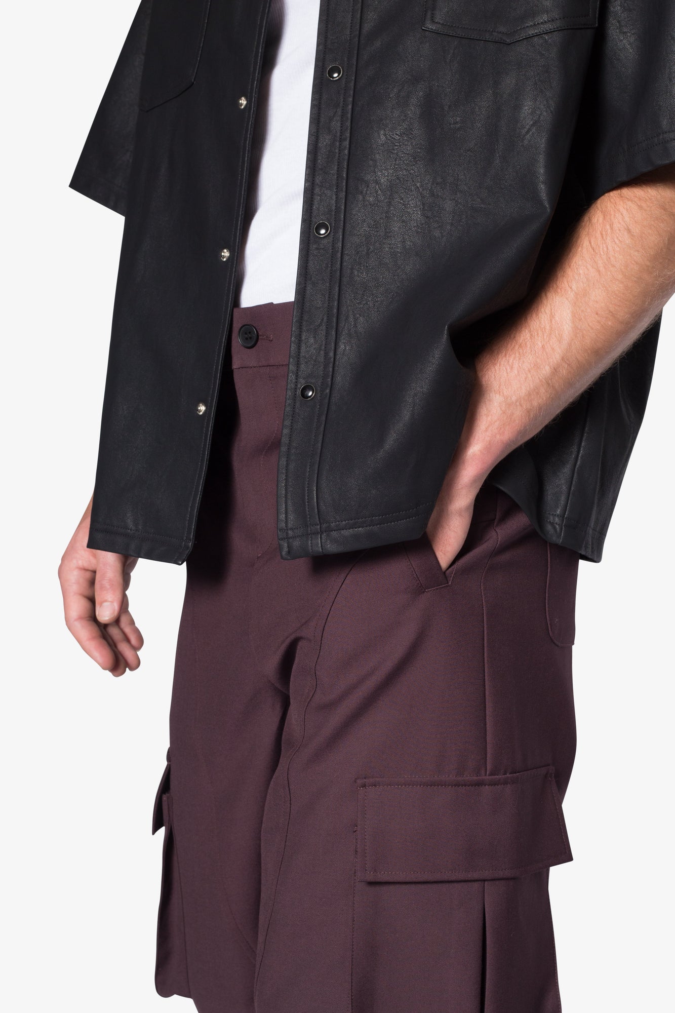 Baggy Cargo Trouser Pants | Burgundy