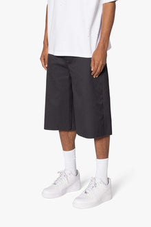 Baggy Pleated Shorts | Grey