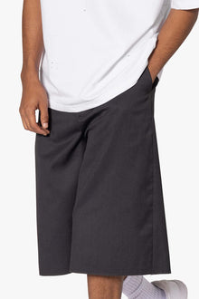 Baggy Pleated Shorts | Grey