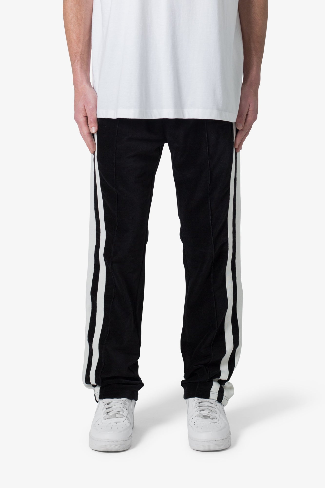 Baggy Velour Track Pants | Black