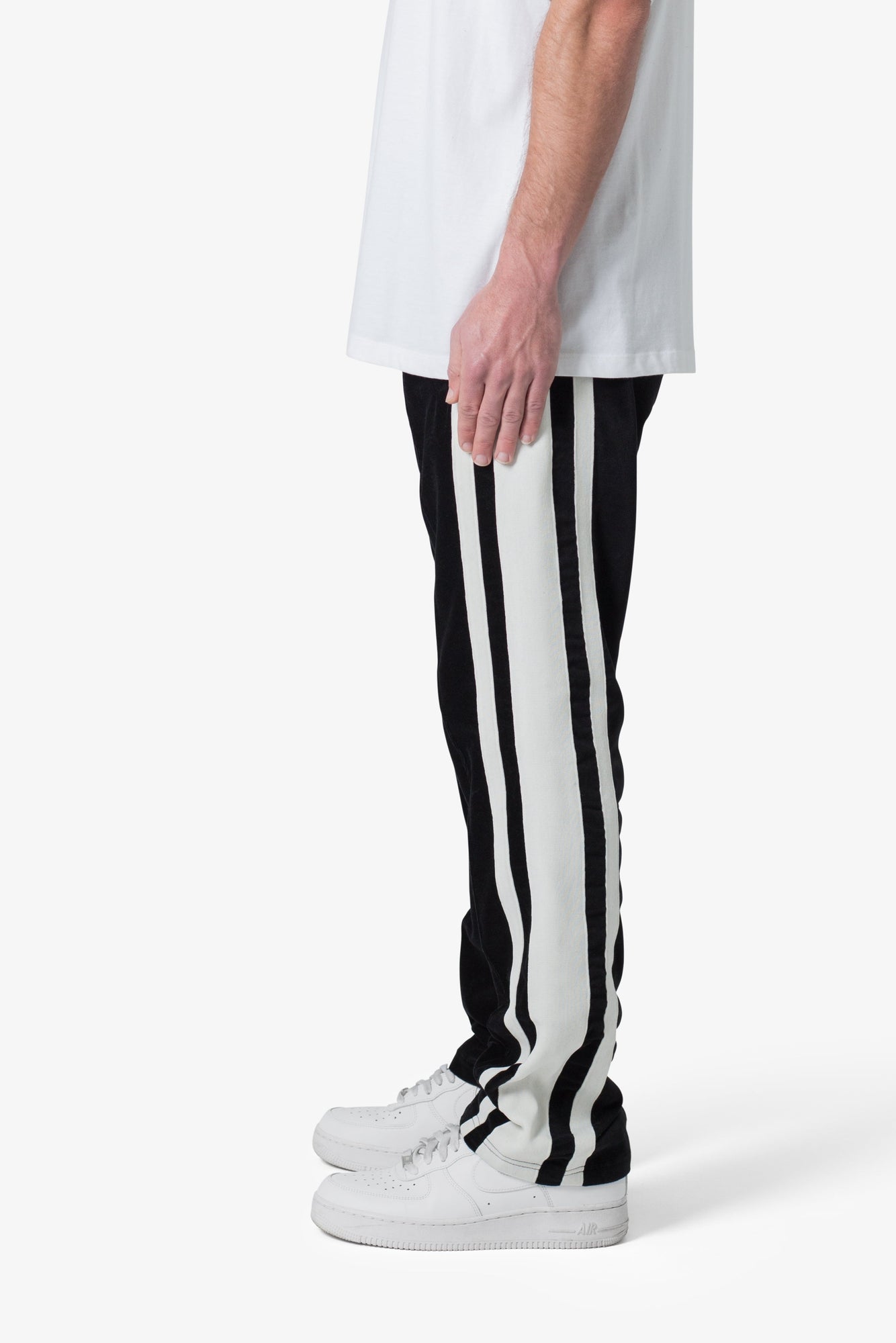 Baggy Velour Track Pants | Black