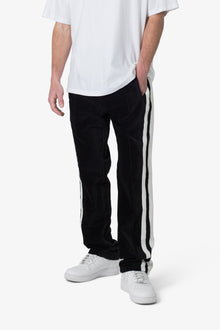 Baggy Velour Track Pants | Black