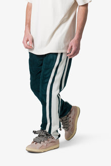 Baggy Velour Track Pants | Green