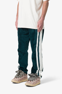 Baggy Velour Track Pants | Green