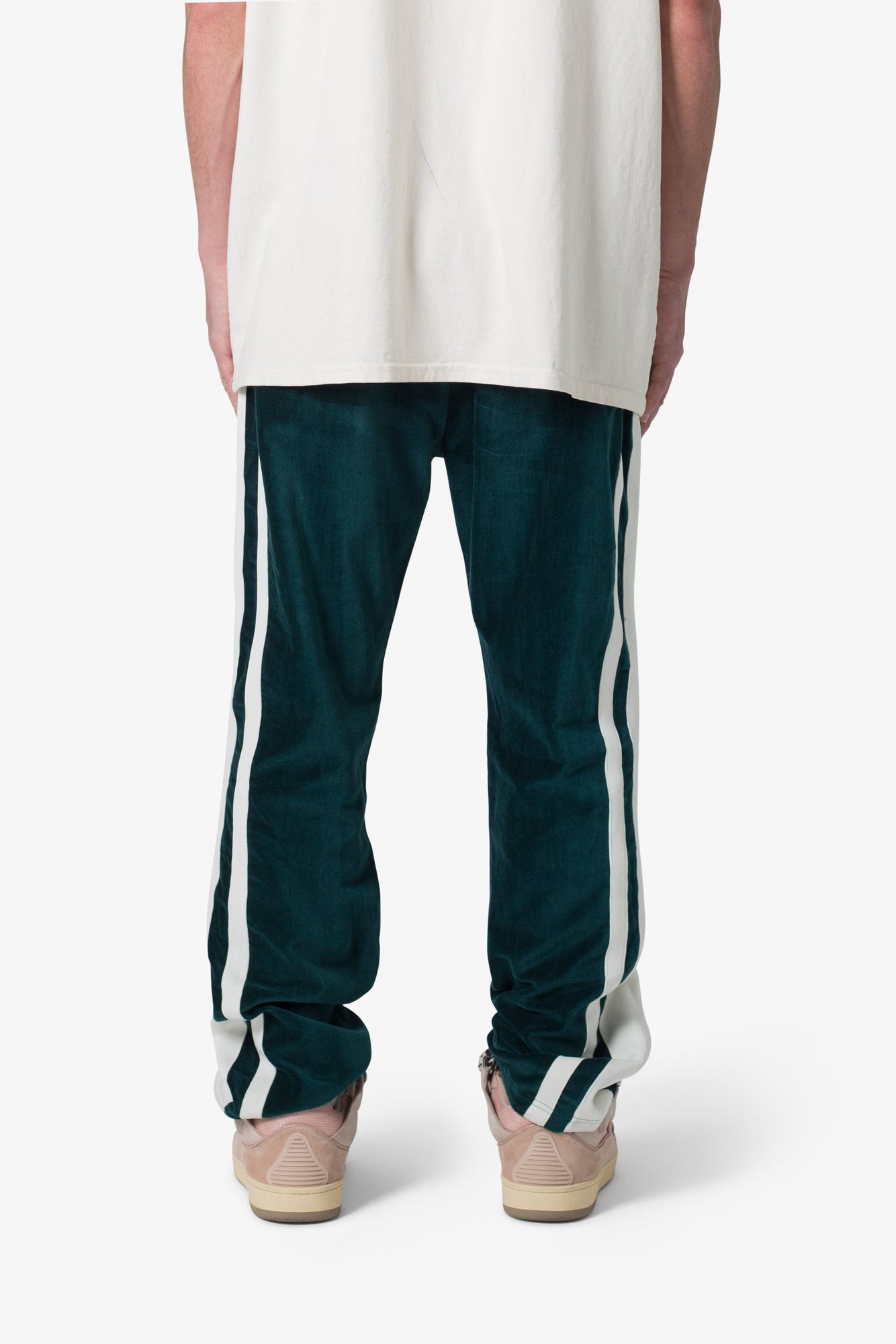 Baggy Velour Track Pants | Green