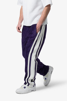 Baggy Velour Track Pants | Purple