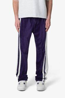 Baggy Velour Track Pants | Purple