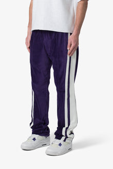 Baggy Velour Track Pants | Purple
