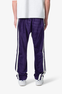 Baggy Velour Track Pants | Purple