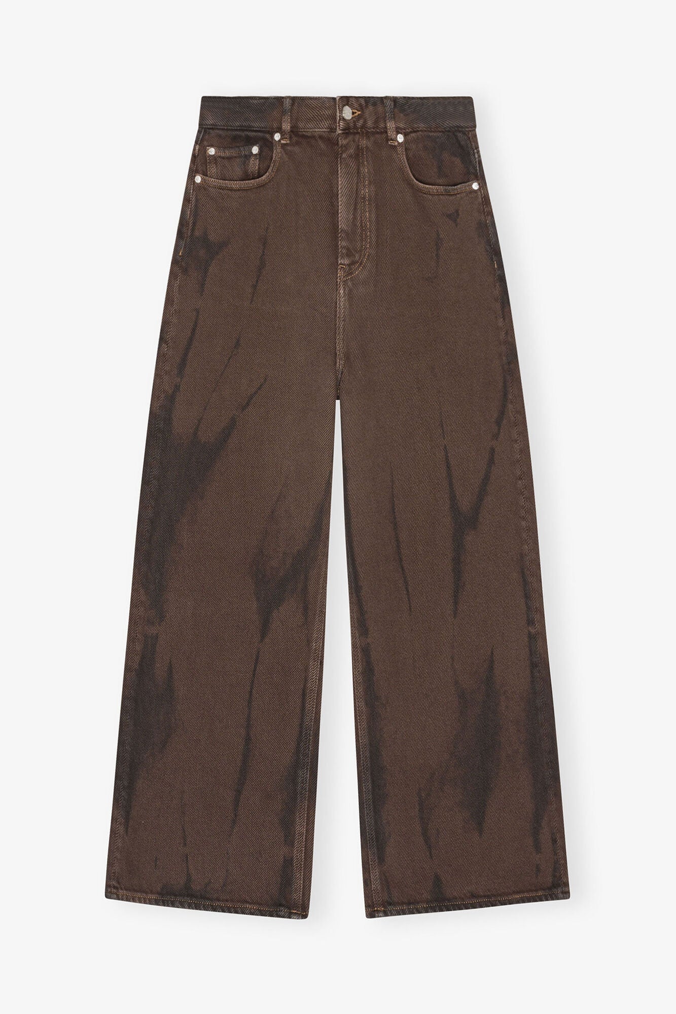 Baggy Wide Jeans in Overdyed Denim | Chicory Coffee