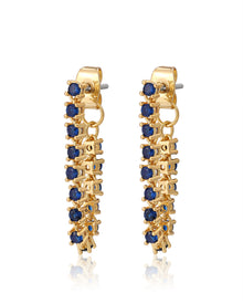 Ballier Chain Studs- Blue Sapphire | Gold