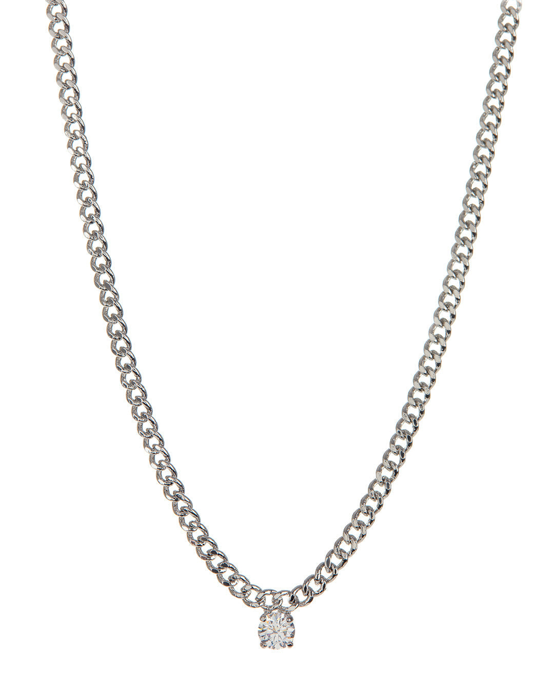 Bardot Stud Charm Necklace - Silver | Plated Silver