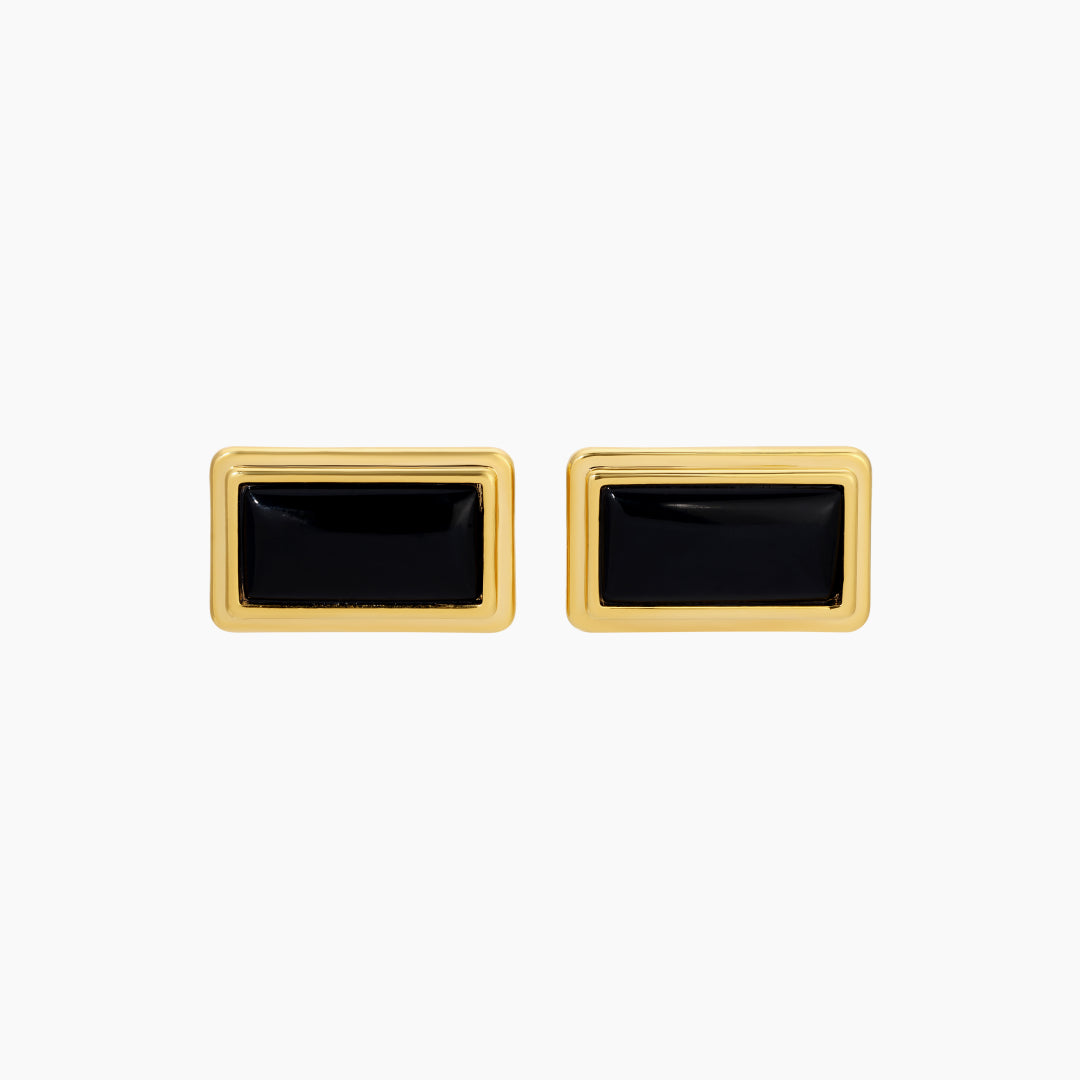 Archer Rectangle Earrings | Gold-Plated on Brass