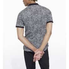 Black Leopard Print Polo | Men | Ecru