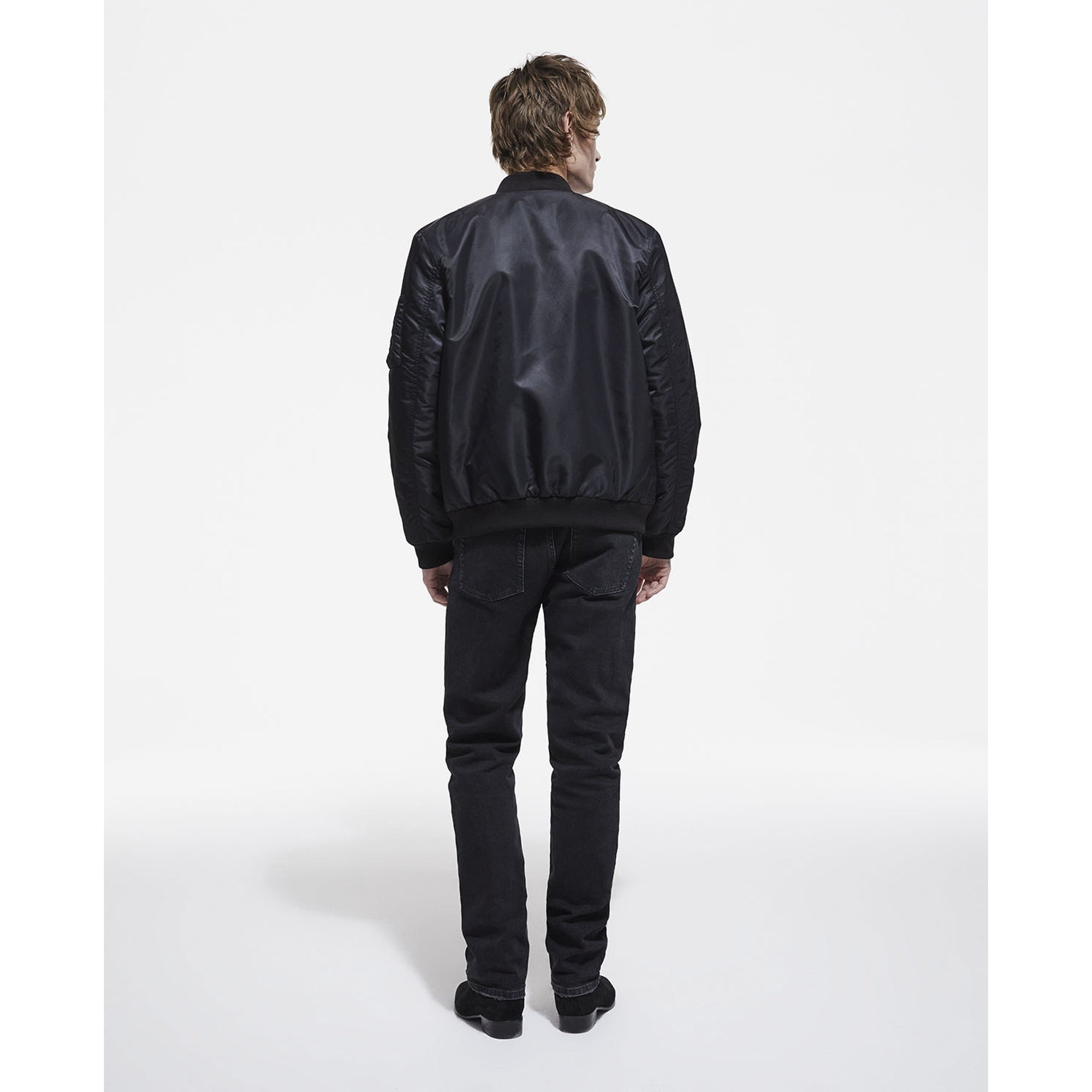 Bomber Jacket With Leopard Lining | Men | Black