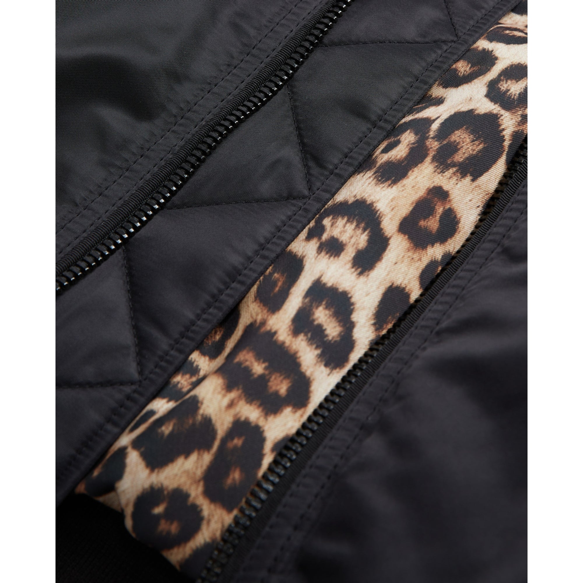 Bomber Jacket With Leopard Lining | Men | Black