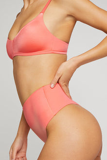 Glace High-Waist Thong | Coral