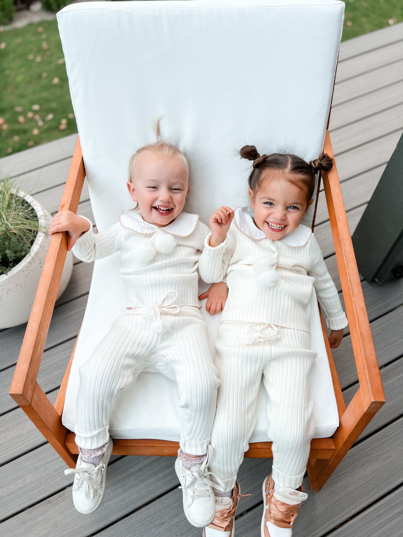 Boy | Ruby Ribbed Angora Cream Two Piece Set | Beige