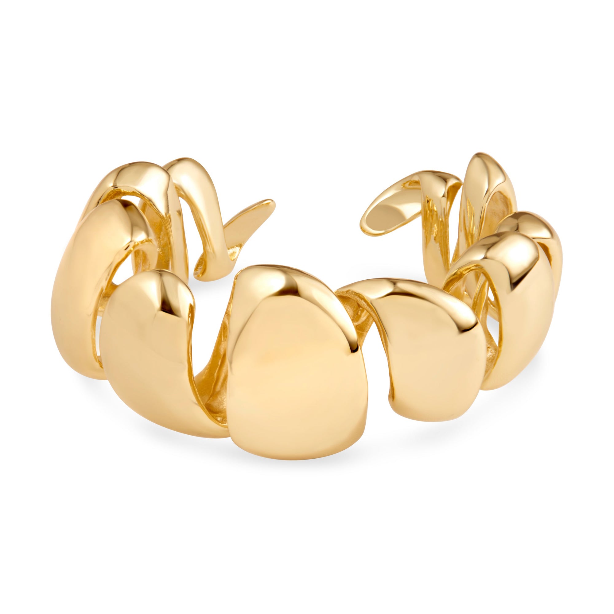 Qu Cuff | Brass Plated Gold