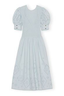 Broderie Anglaise Midi Dress | Illusion Blue