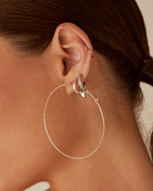 Capri Wire Hoops | Silver