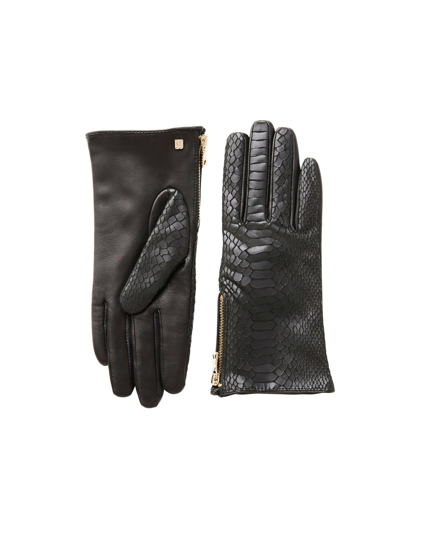 Bruno Magli | Women | Embossed Snake Skin Leather Glove | Black