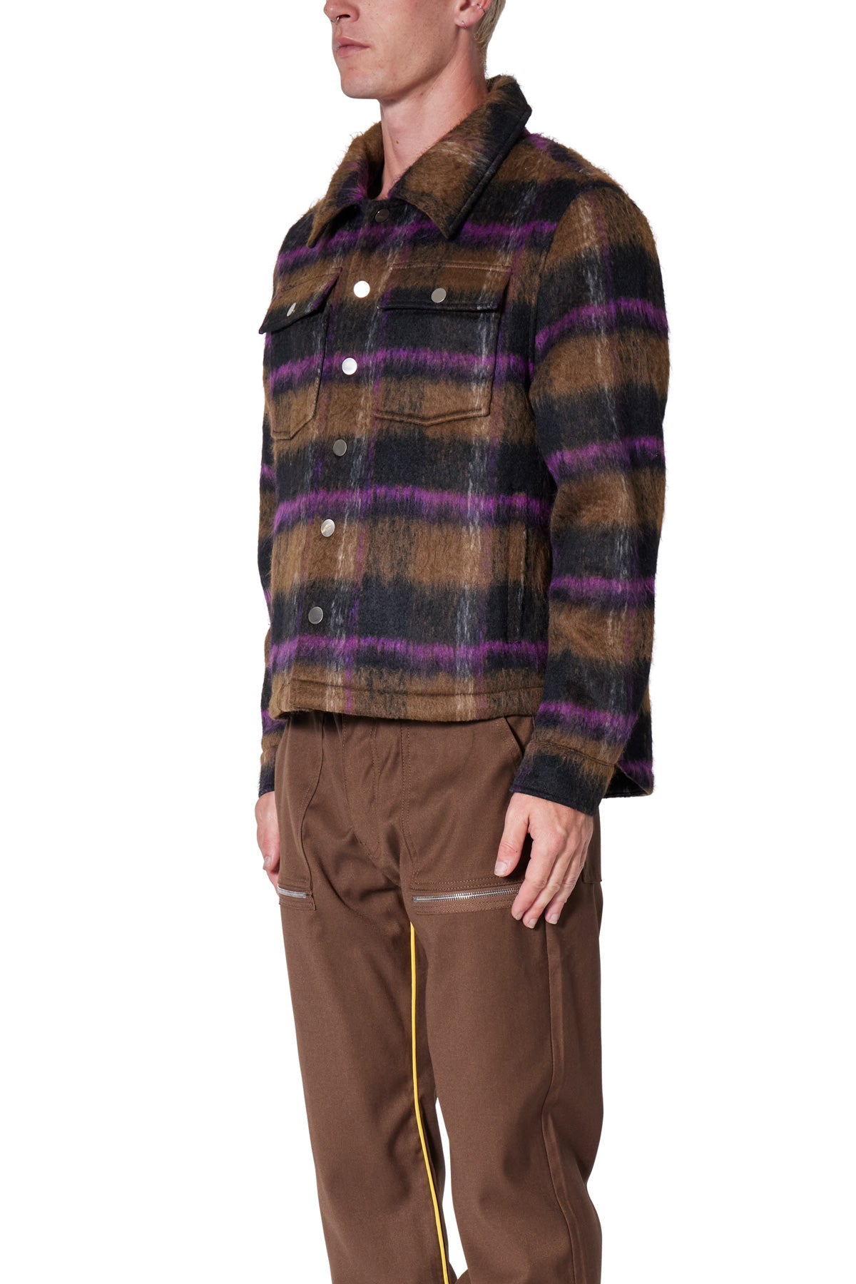 Brushed Flannel Jacket | Brown