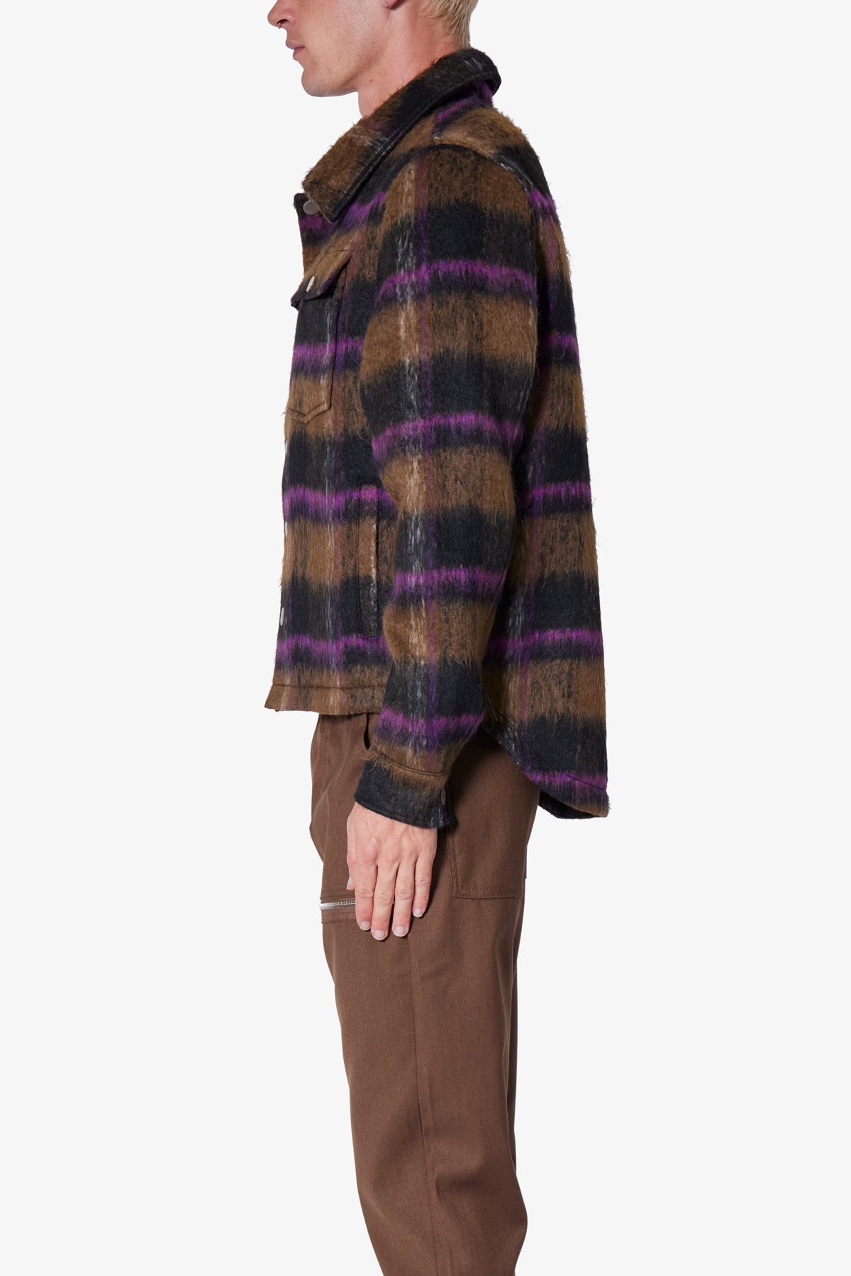 Brushed Flannel Jacket | Brown