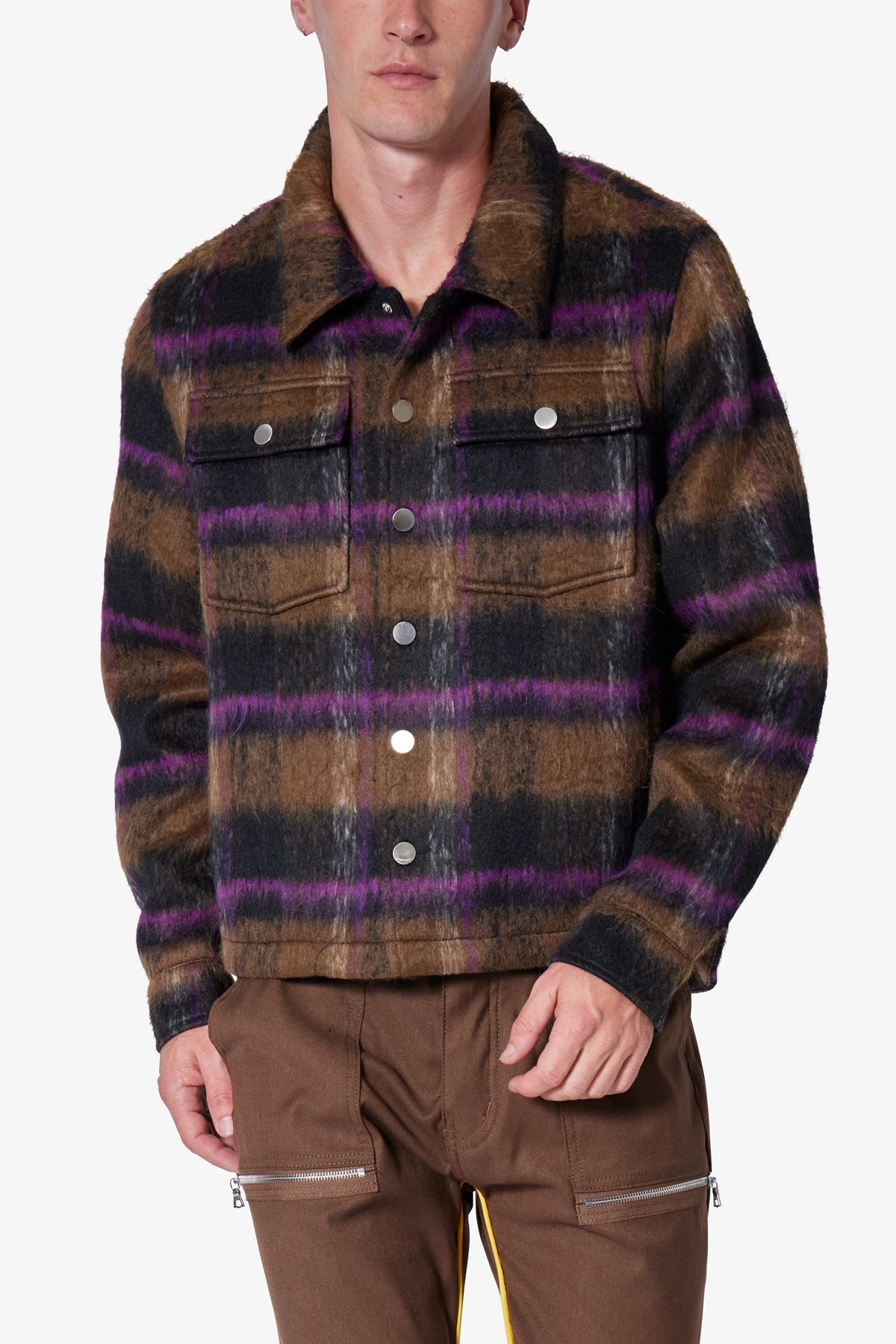 Brushed Flannel Jacket | Brown