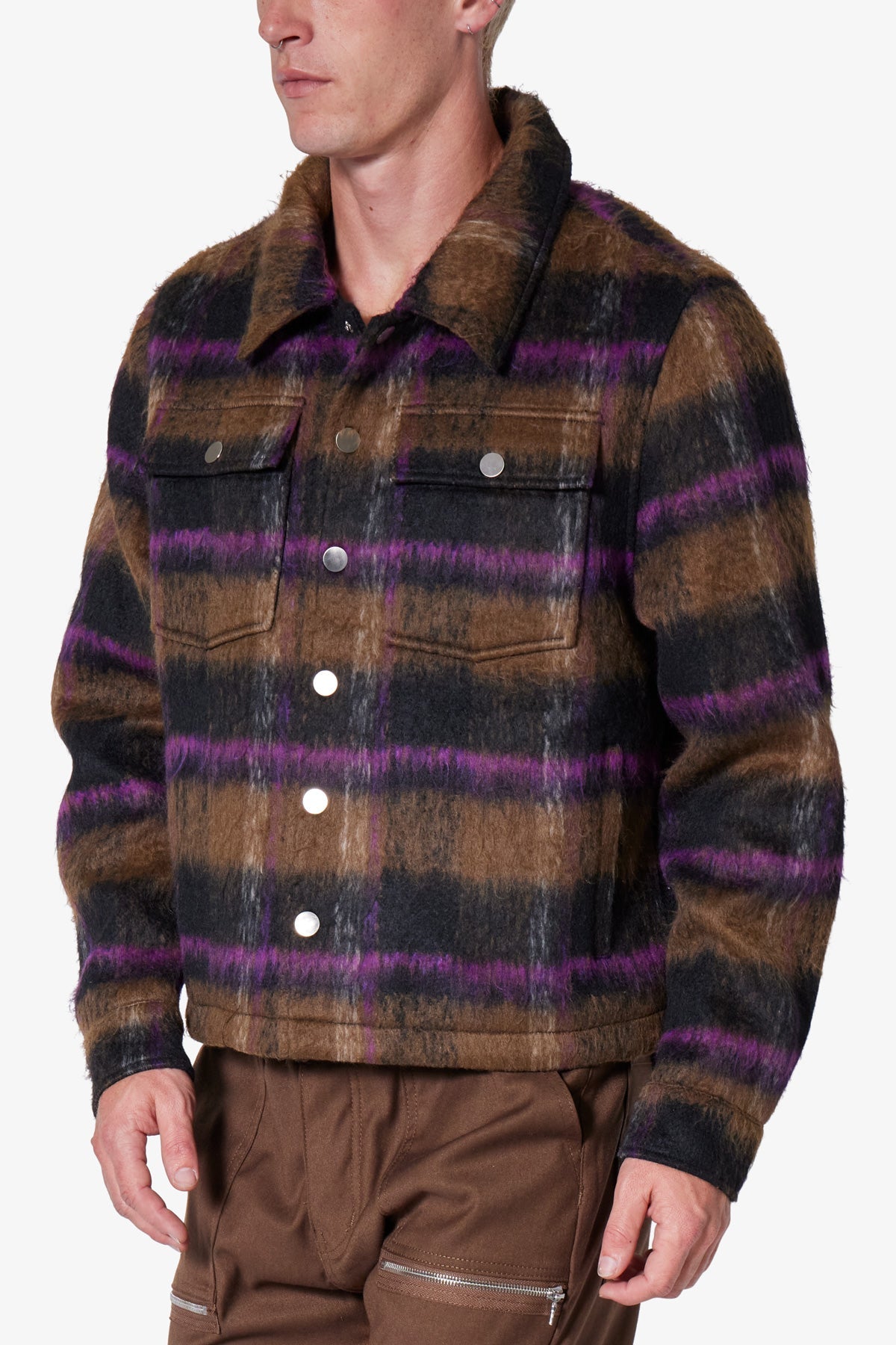 Brushed Flannel Jacket | Brown
