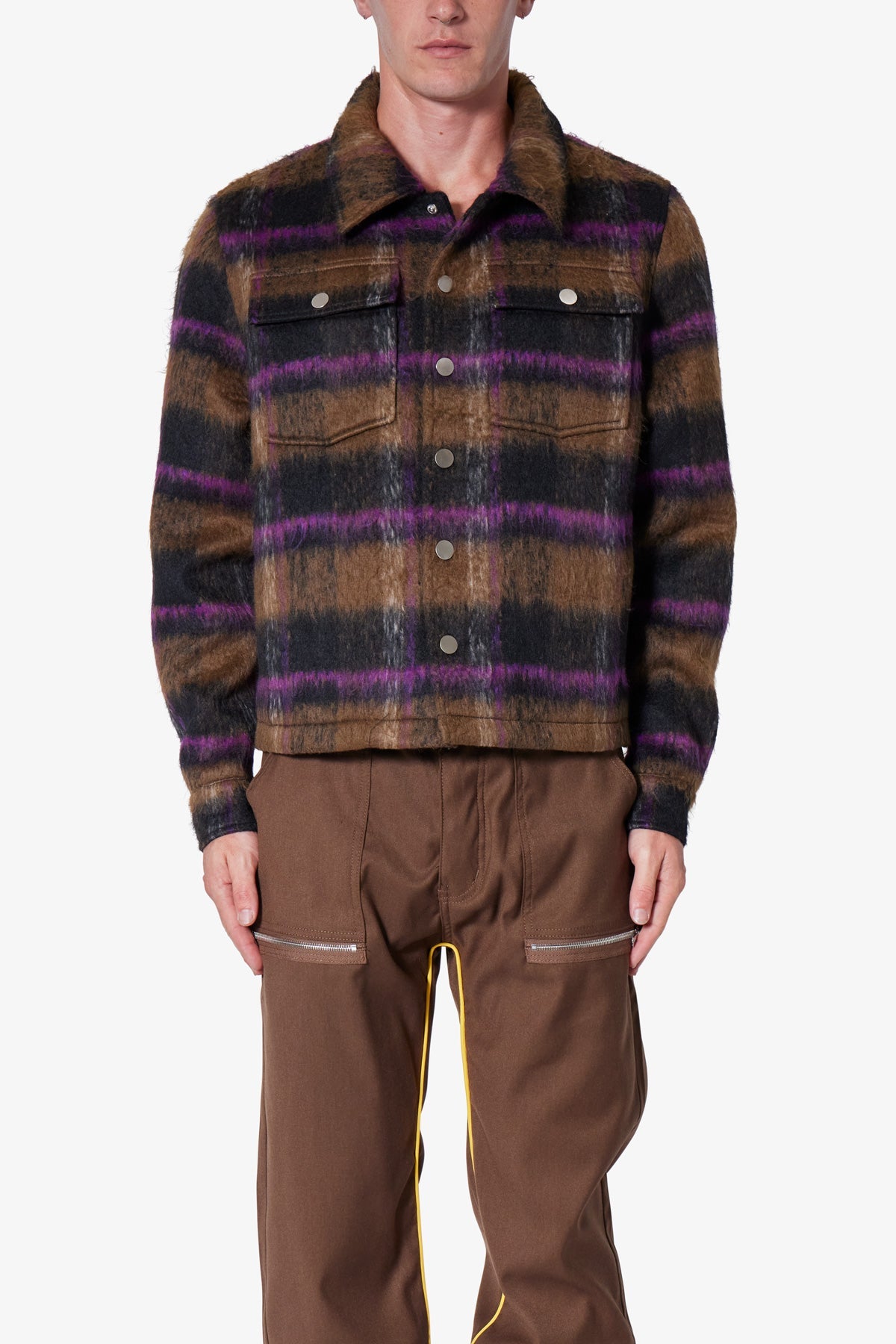 Brushed Flannel Jacket | Brown