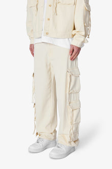 Brushed Twill Cargo Pants | Khaki