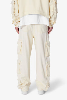 Brushed Twill Cargo Pants | Khaki