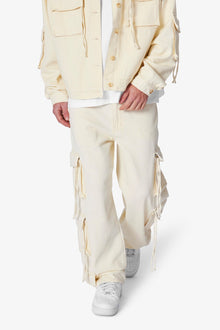 Brushed Twill Cargo Pants | Khaki