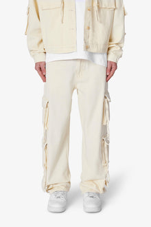 Brushed Twill Cargo Pants | Khaki