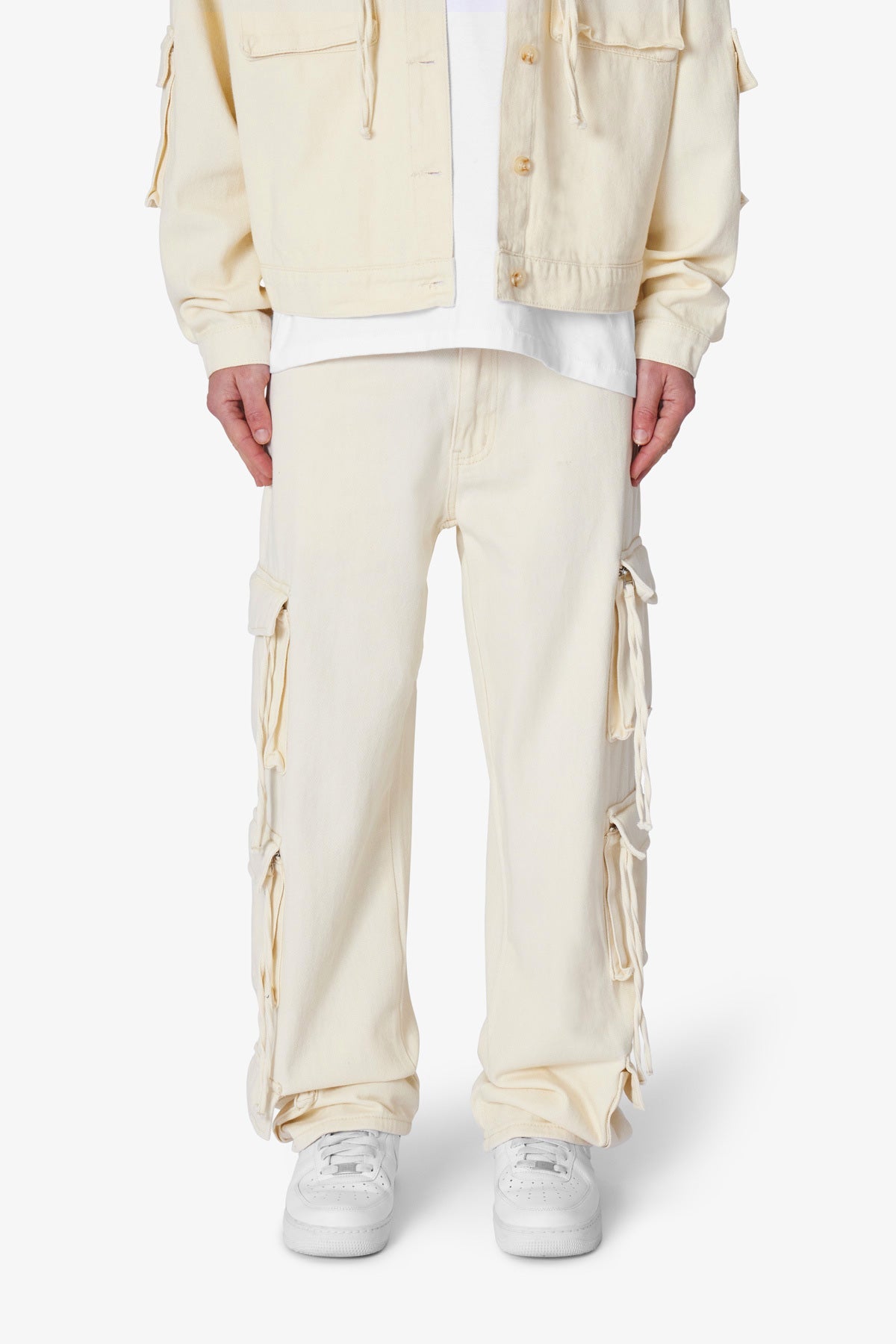 Brushed Twill Cargo Pants | Khaki